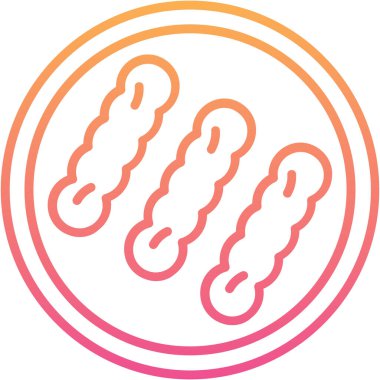 Sosisler. Web simgesi basit illüstrasyon