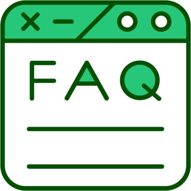 Faq Vektör Satır Simgesi Tasarımı