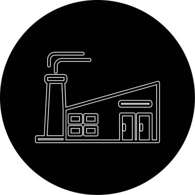 Fabrika simgesi vektör illüstrasyonu