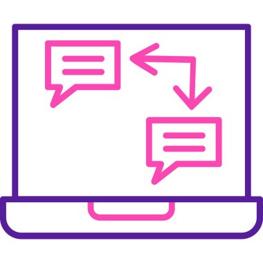 Dizüstü bilgisayar simgesi vektör çizimi