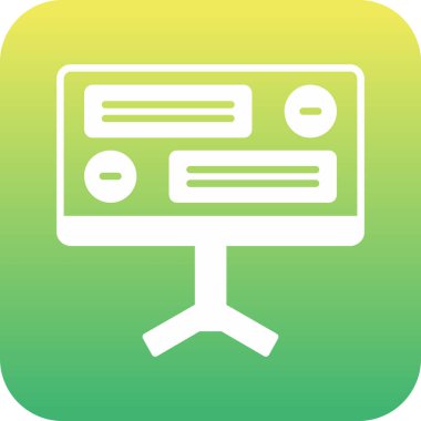 vektör lcd simgesi illüstrasyonu