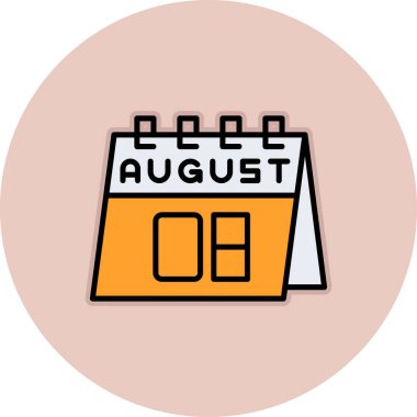 Takvim simgesinin vektör illüstrasyonu