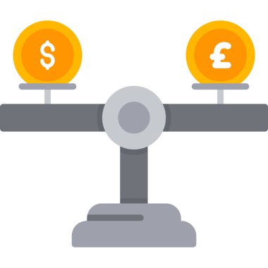 denge ölçekli düz simge, vektör, illüstrasyon