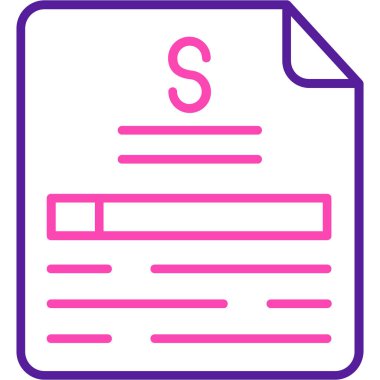 Belge. Web simgesi basit illüstrasyon