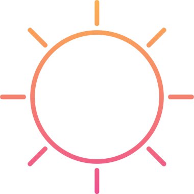 güneşli güneş vektör simgesi