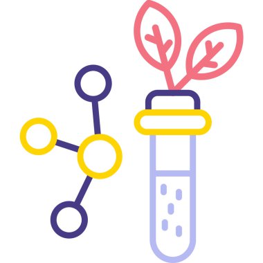 biomühendislik simgesi vektör illüstrasyonu