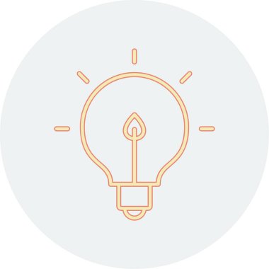 ampul simgesi vektör illüstrasyonu