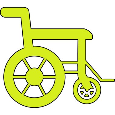 Tekerlekli sandalye simgesi, basit çizim