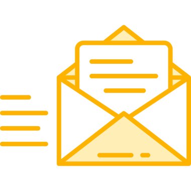 E- posta simgesi vektör illüstrasyon tasarımı içeren zarf