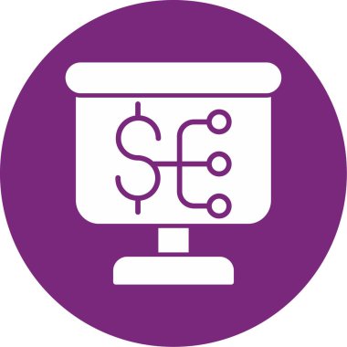 Para için. Web simgesi basit illüstrasyon