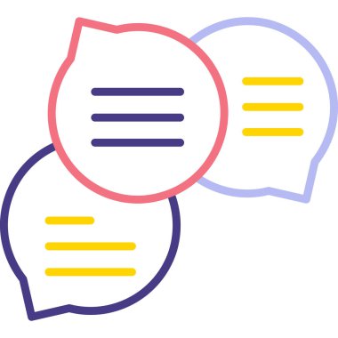 Sohbet simgesinin vektör illüstrasyonu