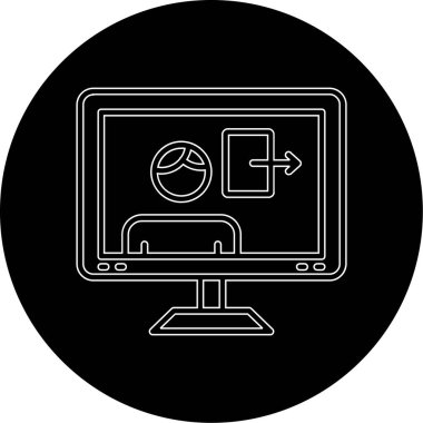 vektör lcd simgesi illüstrasyonu