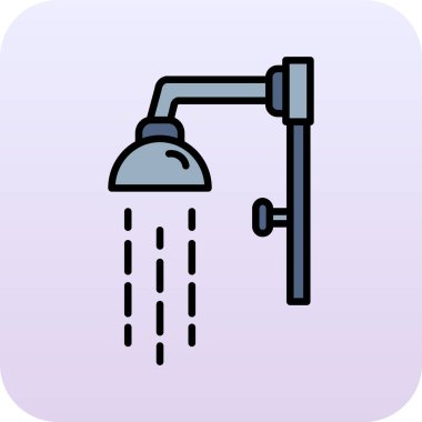 duş ikonu vektör illüstrasyonu