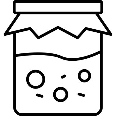 Kavanoz simgesi, vektör çizimi