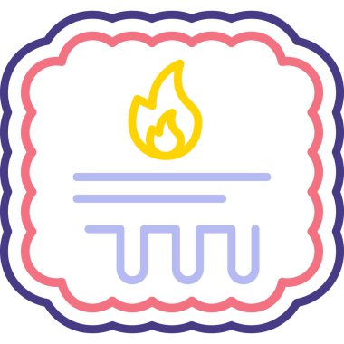 Alevler. Web simgesi basit illüstrasyon