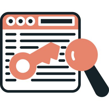 Arama simgesi vektör illüstrasyonu