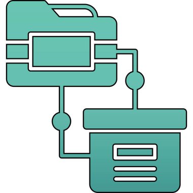 beyaz arkaplanda dosya paylaşım vektör illüstrasyonu. Birinci kalite semboller. kavram ve grafik tasarım için vektör çizgisi simgesi.