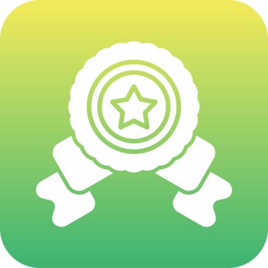 Madalya simgesi, vektör illüstrasyonu