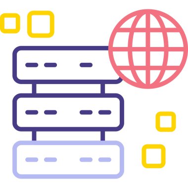 ağ web simgesi basit illüstrasyon