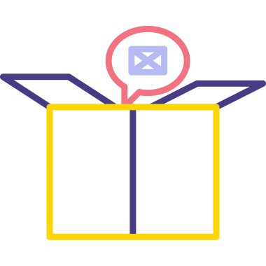 message icon, vector illustration simple design