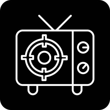 Video kamera simgesi. Web için kamera vektör simgelerinin özet çizimi