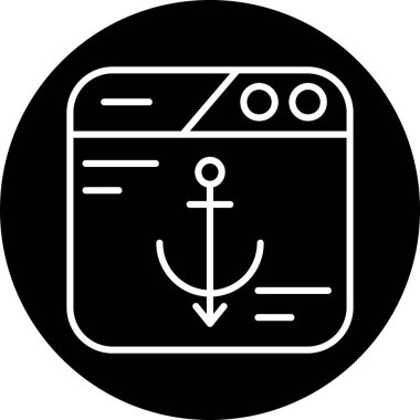 tekne ikonu vektör illüstrasyonu