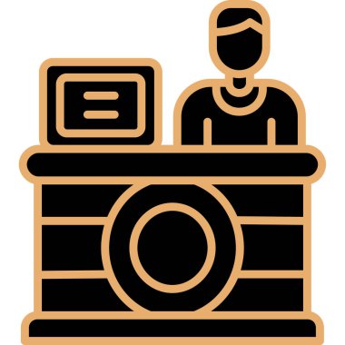 fotoğrafçı simgesi, vektör illüstrasyonu