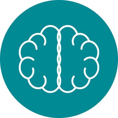 beyin ikonu vektör illüstrasyonu