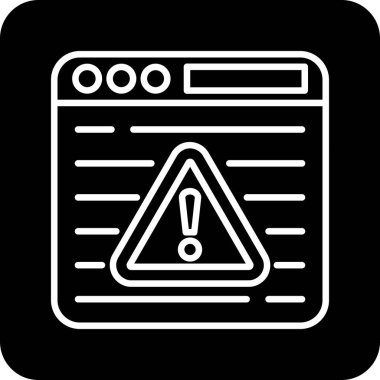 Ünlem işareti simgesi olan belge, basit vektör illüstrasyonu