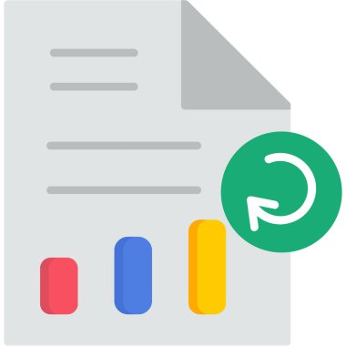 ticari veri düz vektör simgesi