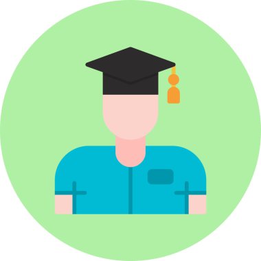 öğrenci web simgesi, vektör illüstrasyonu