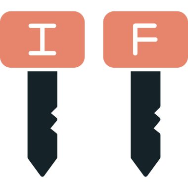 F harfinin vektör simgesi