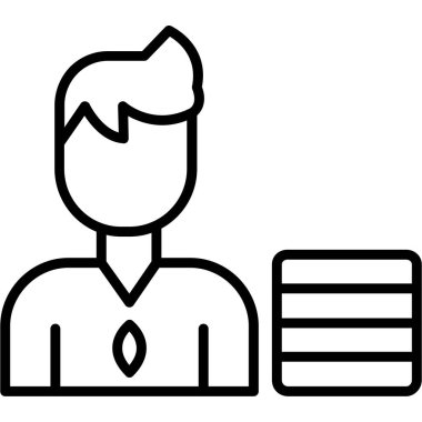 iş adamı simgesi, vektör illüstrasyonu