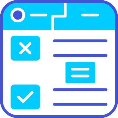 Kontrol listesi. Web simgesi basit illüstrasyon
