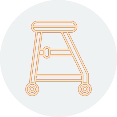 Bir bisiklet simgesinin vektör illüstrasyonu