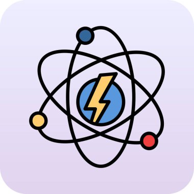 Atom simgesinin vektör illüstrasyonu