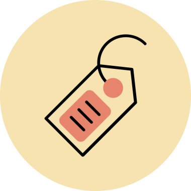 etiket vektör simgesi modern basit tasarım