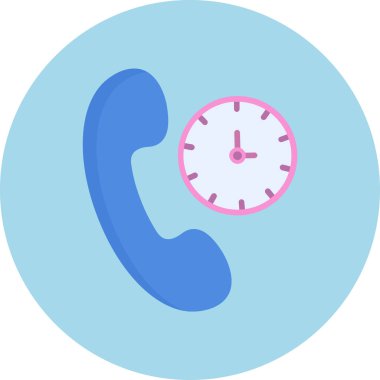 telefon simgesi mavi arkaplanda izole edildi.