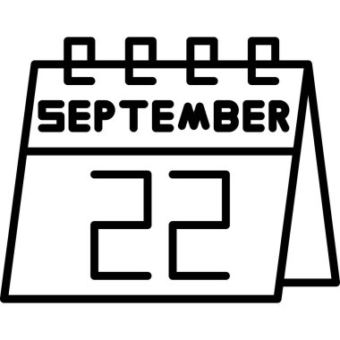 Satır biçimi simgesine sahip 2 Eylül takvimi