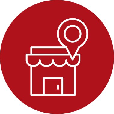 Vektör konumu simge illüstrasyonu