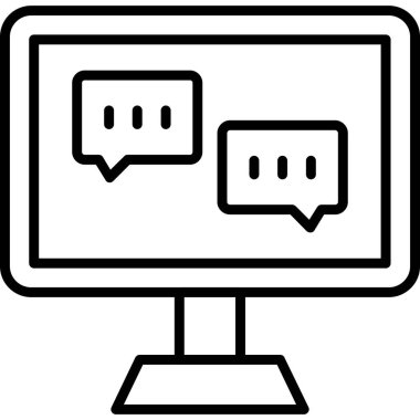 Web sohbet vektör simgesi