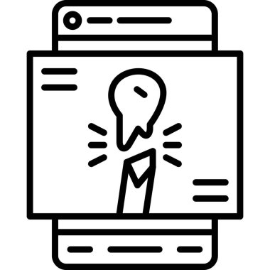 Web sayfası ikon vektör illüstrasyonu