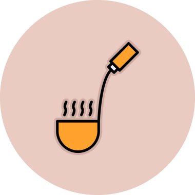 Bir karikatür ve fırçanın vektör çizimi