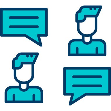 Konuşma baloncukları ikonlarının vektör çizimi