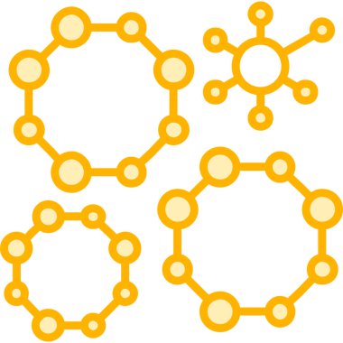 Kimyasal molekül yapısı simgesi, özet biçimi