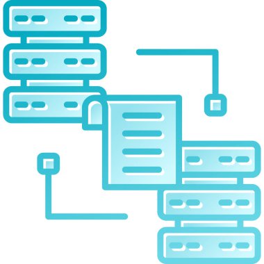 veri sunucusu ağ simgesi - taslak biçimi