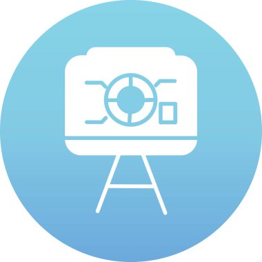 kamera simgesi mavi vektör illüstrasyonu