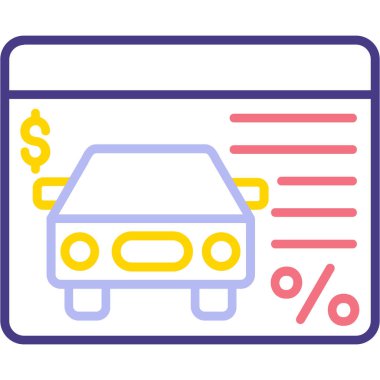 araba simgesi vektör illüstrasyonu