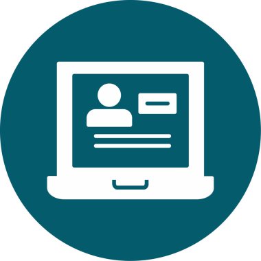 Dizüstü bilgisayar simgesi vektör çizimi