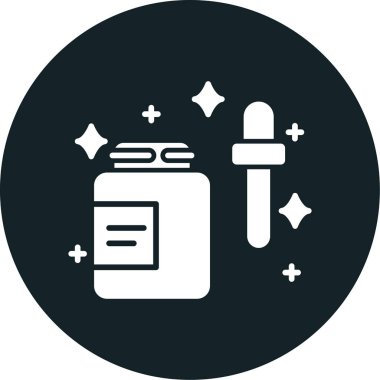 Bir ilaç şişesi ikonunun vektör çizimi